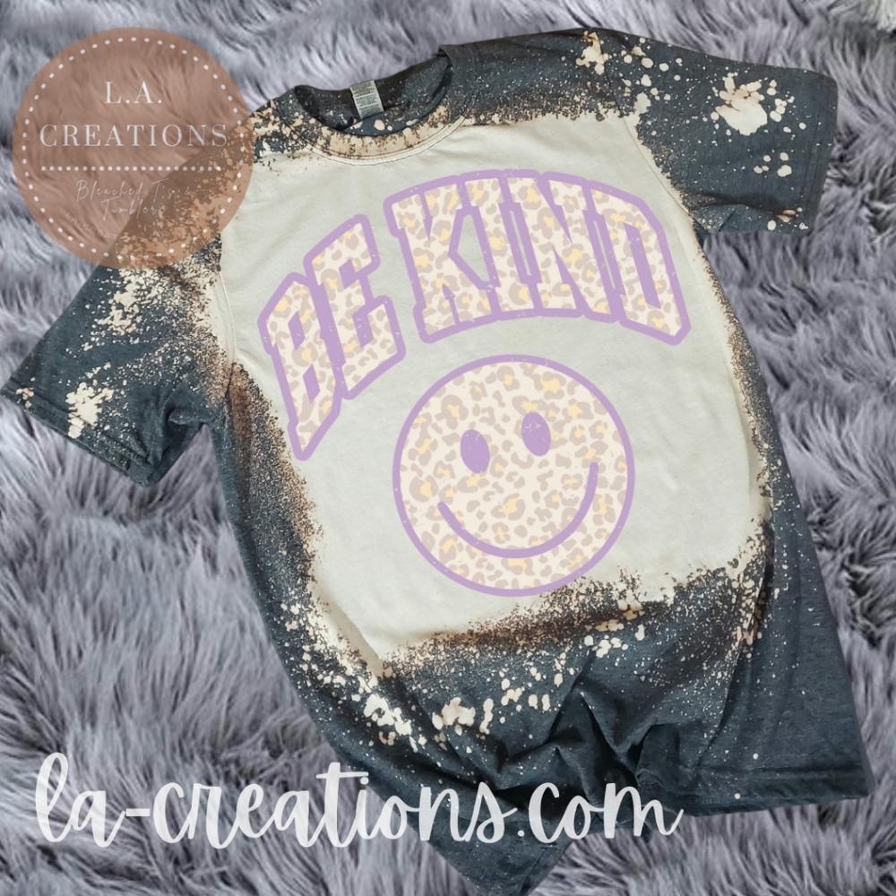 Be Kind Womens Bleached Tee Small-3x